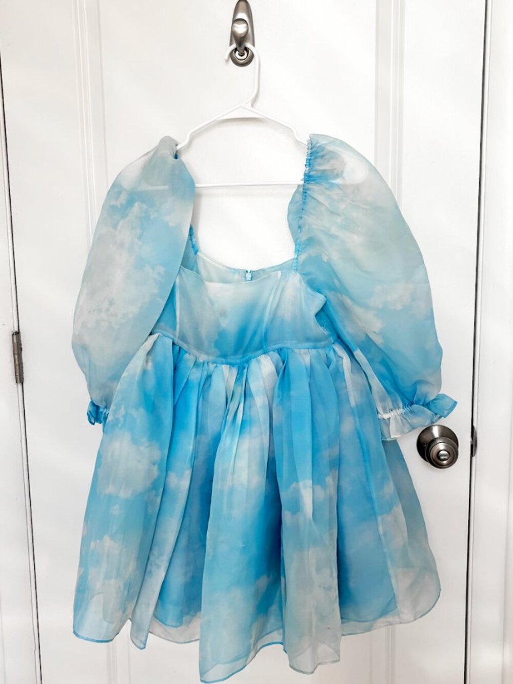 Small Selkie Puff Dress in Head in the Clouds